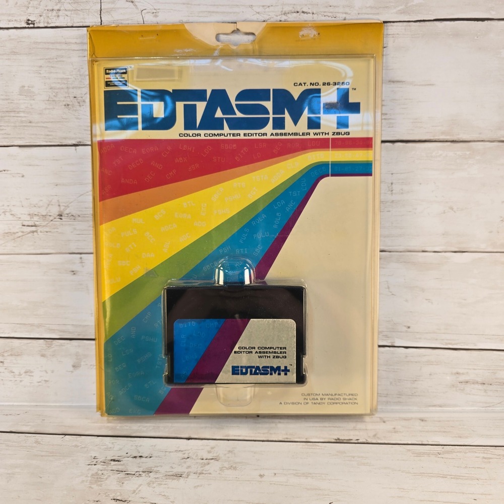 Vintage Radio Shack TRS-80 EDTASM+ Color Computer Editor Assembler‎ ZBUG 26-3250